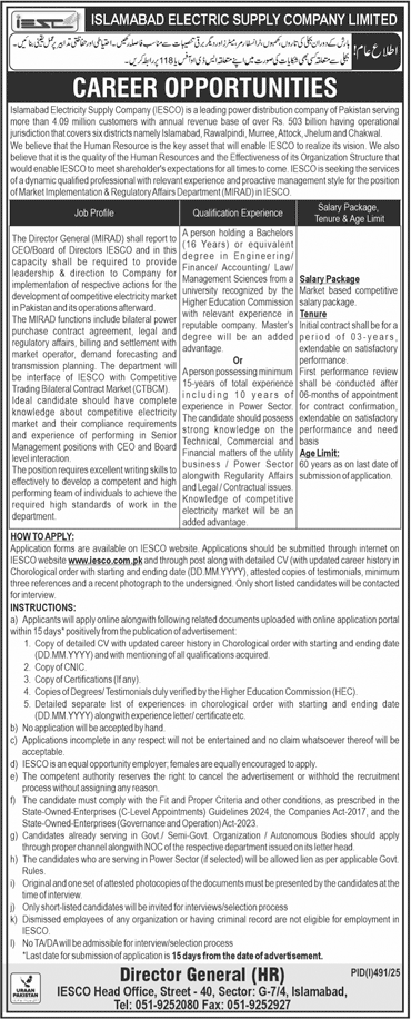 Jobs in Islamabad Electric Supply Company Limited